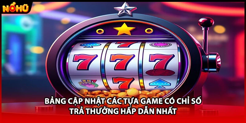 Bảng cập nhật các tựa game có chỉ số trả thưởng hấp dẫn nhất 