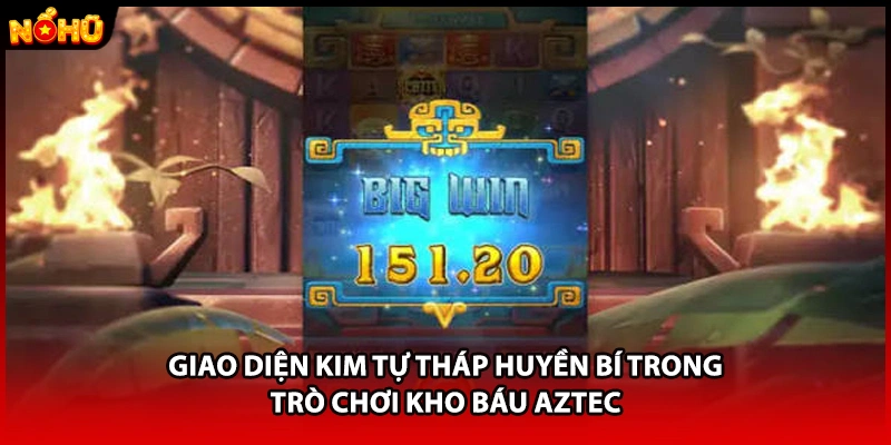 Giao diện kim tự tháp huyền bí trong trò chơi kho báu aztec